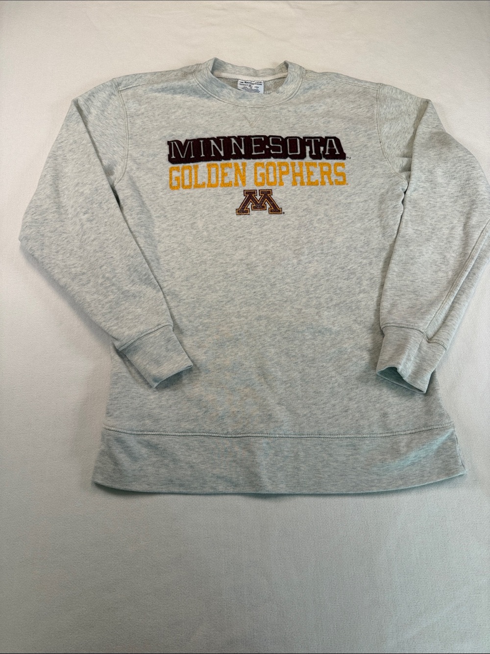 Champion Minnesota Golden Gophers Crewneck Sweatshirt - Gray with Maroon & Gold